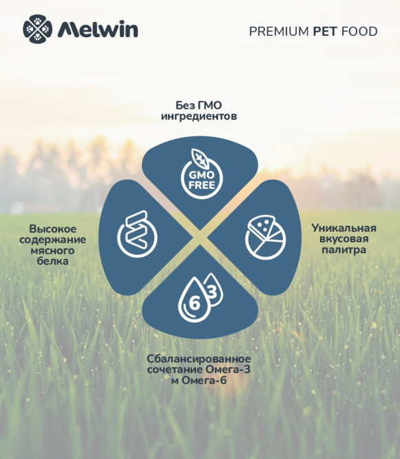 Melwin сухой корм для щенков до 1 года с курицей - 10 кг