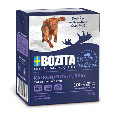Bozita кусочки в желе с индейкой для собак - 370 г