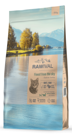 Rawival Finest from the Sky сухой корм для взрослых кошек с уткой и индейкой - 5 кг