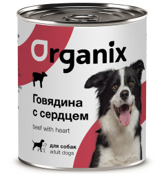 Organix консервы для собак с говядиной и сердцем - 850 г х 6 шт