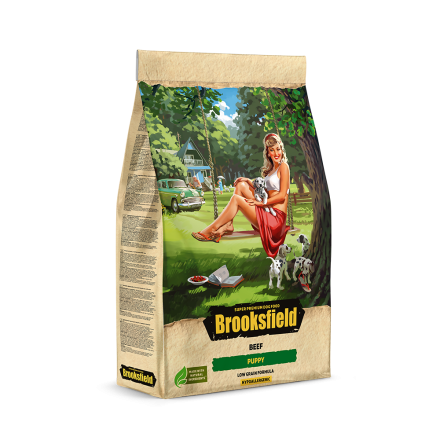 Brooksfield Low Grain Puppy сухой корм для щенков с говядиной и рисом - 3 кг