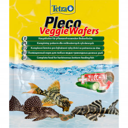 Tetra Pleco Veggie Wafers корм пластинки для донных рыб с добавлением цуккини - 15 г