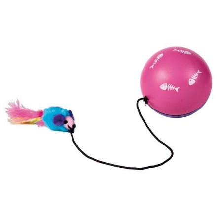 Trixie Игрушка для кошки Мяч с мышкой, ф9 см