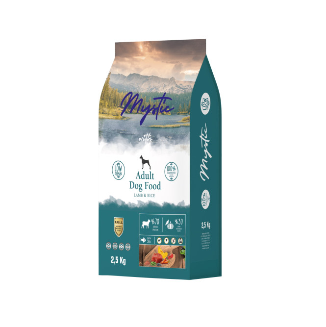 Mystic Adult Dog Food Lamb &amp; Rice сухой корм для собак с ягненком и рисом - 2,5 кг