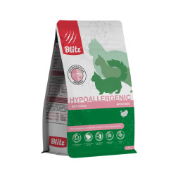 Blitz Hypoallergenic диетический полнорационный сухой корм для взрослых кошек при пищевой аллергии - 1,5 кг