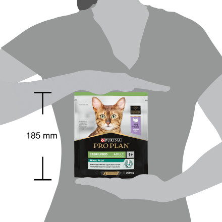 Pro Plan Cat Adult Sterilised сухой корм для стерилизованных кошек с индейкой - 200 г