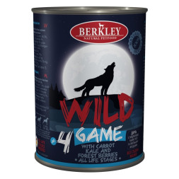 Berkley Adult Dog Wild №4 влажный корм для взрослых собак с дичью, морковью, капустой и лесными ягодами - 400 г