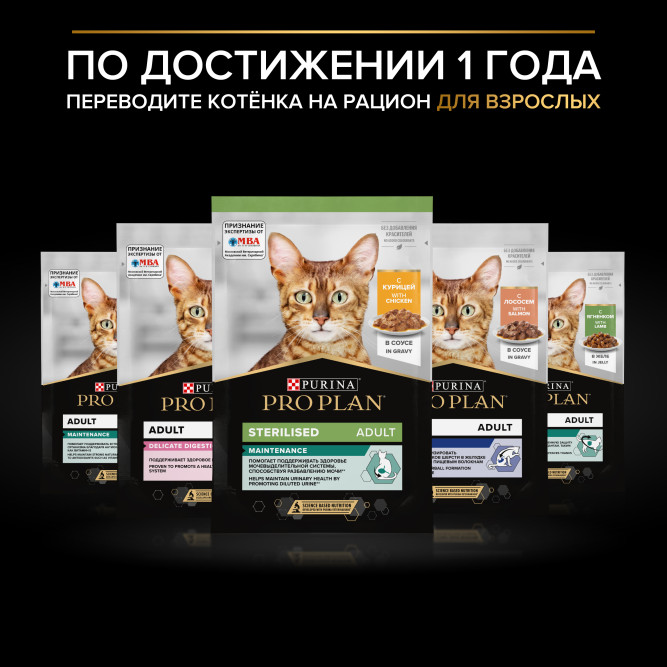Pro Plan Healthy Start влажный корм для котят, с индейкой в соусе - 85 г x 26 шт