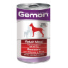 Изображение товара Gemon Dog Maxi влажный корм для взрослых собак крупных пород кусочки говядины с рисом в консервах 1,25 кг х 12 шт
