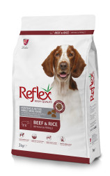 Reflex Active and Hunting Adult Dog Food Beef High Energy сухой корм для собак с высокой активностью, с говядиной и рисом - 3 кг