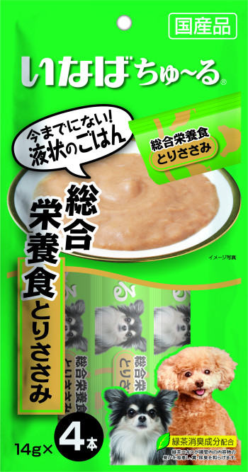 Inaba Churu лакомство-пюре для взрослых собак для общего поддержания здоровья, куриное филе - 14 г х 4 шт