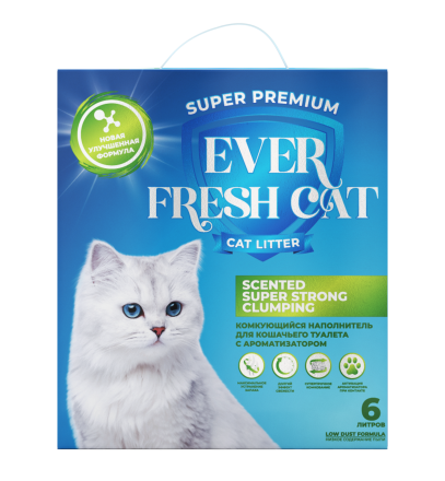 Ever Fresh Cat комкующийся наполнитель SCENTED SUPER STRONG CLUMPING - 6 л