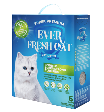 Ever Fresh Cat комкующийся наполнитель SCENTED SUPER STRONG CLUMPING - 6 л