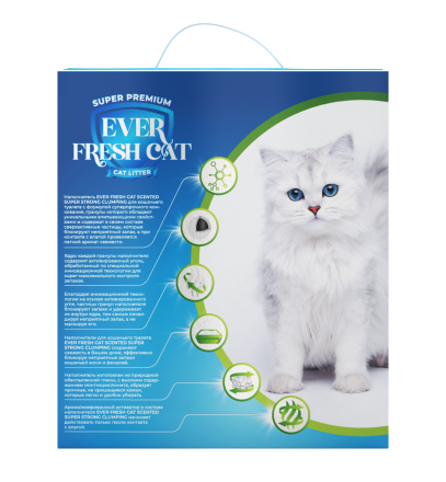 Ever Fresh Cat комкующийся наполнитель SCENTED SUPER STRONG CLUMPING - 6 л