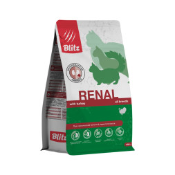 Blitz Renal диетический полнорационный сухой корм для взрослых кошек при хронической почечной недостаточности - 400 г