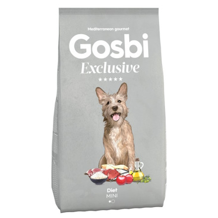 Gosbi Exclusive сухой корм для взрослых собак мелких пород, склонных к избыточному весу, с курицей - 500 г