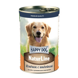 Happy Dog Natur Line влажный корм для взрослых собак с ягненком и индейкой - 410 г х 12 шт