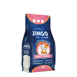Jingo наполнитель для кошачьего туалета, с ароматом детской присыпки - 5 л (4,35 кг)