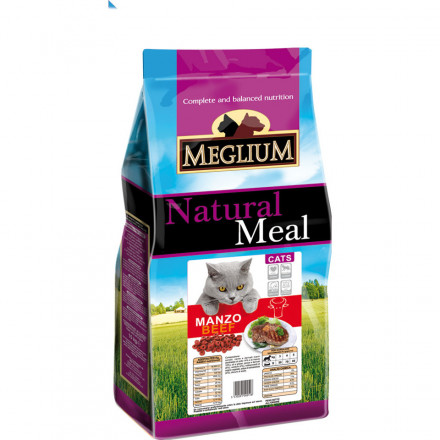 Сухой корм Meglium Adult для привередливых кошек с говядиной - 3 кг
