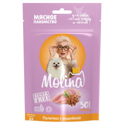 Molina Лакомство для собак мелких пород Палочки из индейки 50 г