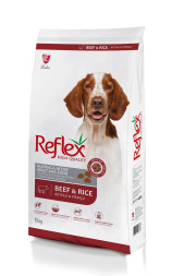 Reflex Active and Hunting Adult Dog Food Beef High Energy сухой корм для собак с высокой активностью, с говядиной и рисом - 15 кг