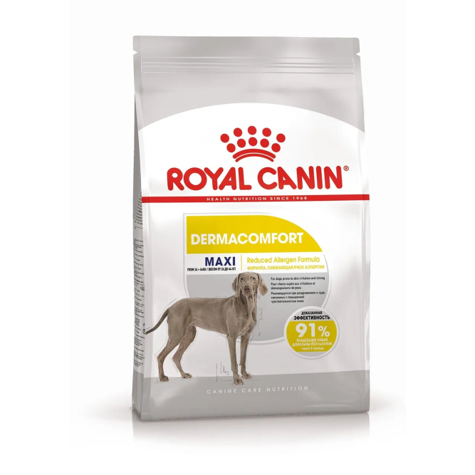 Royal Canin Maxi Dermacomfort корм для собак крупных пород с раздраженной и зудящей кожей - 3 кг