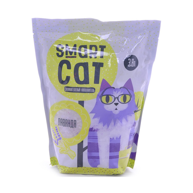 Smart Cat впитывающий силикагелевый наполнитель с ароматом лаванды - 3,8 л (1,66 кг)