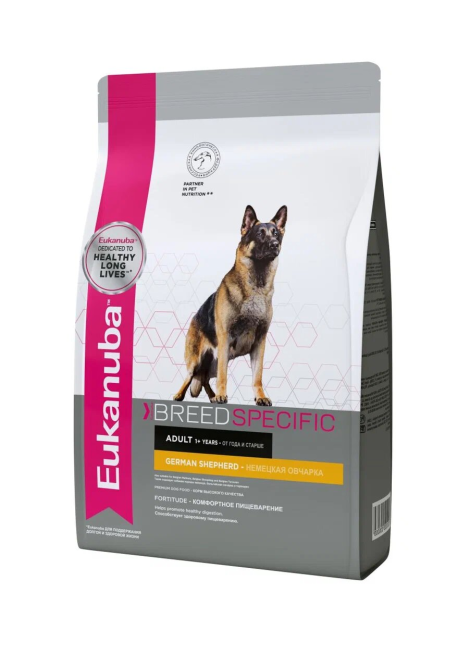 Сухой корм Eukanuba Dog Adult для собак породы немецкая овчарка - 10 кг