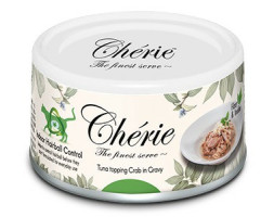 Pettric Cherie Hairball Control влажный корм для кошек с тунцом и мясом краба в подливе - 80 г х 24 шт
