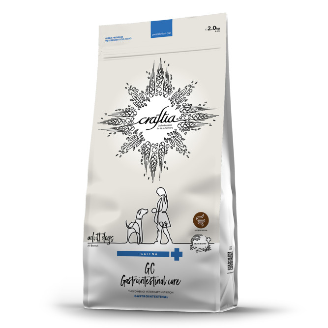 Craftia Galena Dog Gastrointestinal Care сухой диетический корм для взрослых собак при заболеваниях ЖКТ - 2 кг