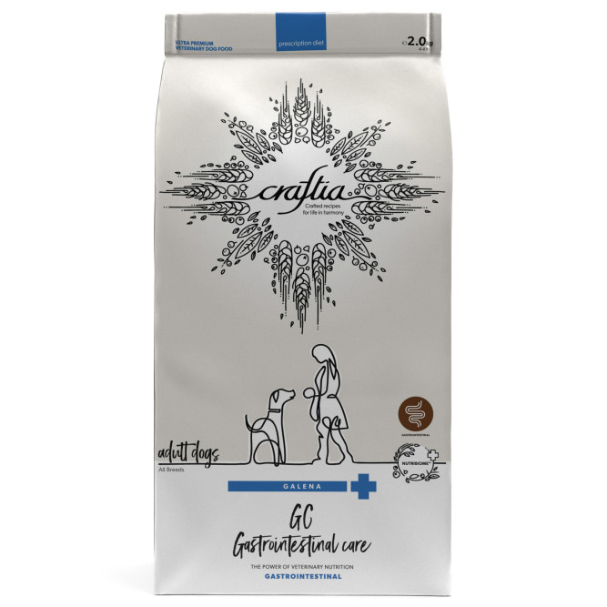 Craftia Galena Dog Gastrointestinal Care сухой диетический корм для взрослых собак при заболеваниях ЖКТ - 2 кг