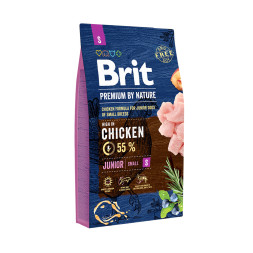 Brit Premium by Nature Junior S сухой корм для щенков мелких пород с курицей - 8 кг