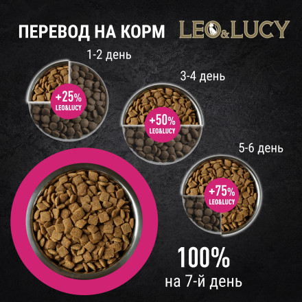 LEO&amp;LUCY cухой холистик корм для взрослых стерилизованных кошек мясное ассорти - 400 г