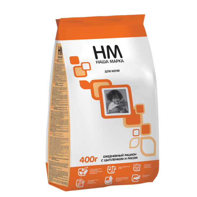 Наша Марка сухой корм для котят с цыпленком и рисом - 400 г