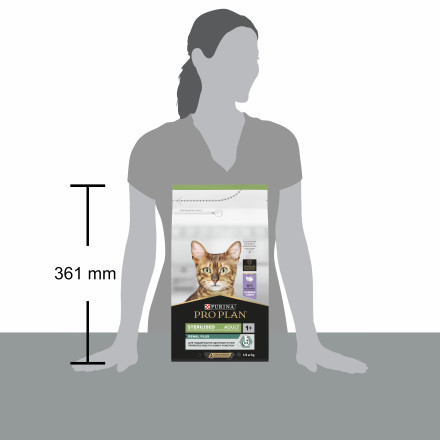 Pro Plan Adult Sterilised OptiRenal сухой корм для взрослых стерилизованных кошек с индейкой - 1,5 кг