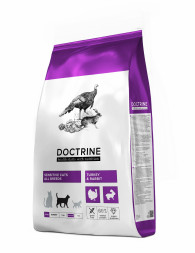 Doctrine сухой беззерновой корм для кошек и котов с чувствительным пищеварением с индейкой и кроликом - 10 кг