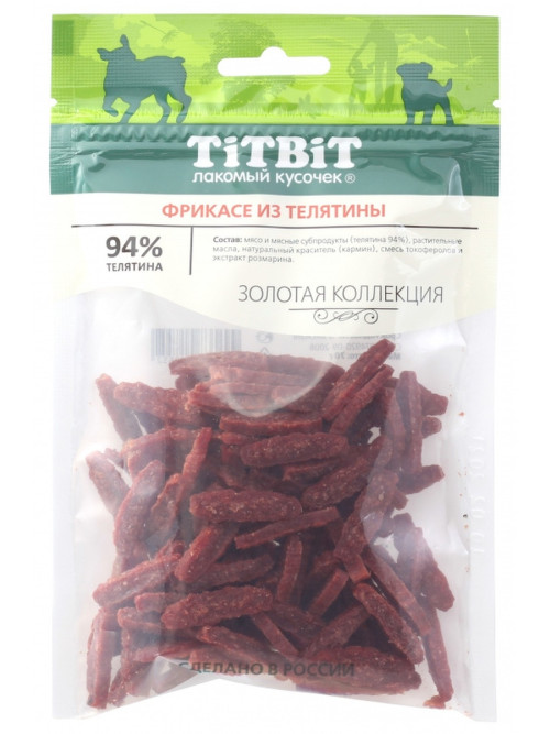 TiTBiT "Золотая коллекция" лакомство для собак фрикасе из телятины - 70 г