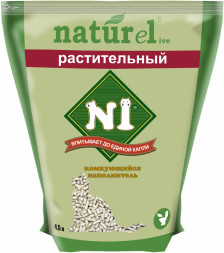 N1 NATUReL наполнитель комкующийся растительный - 4,5 л