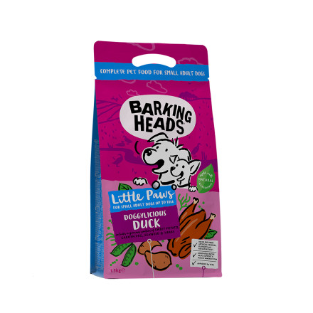 Barking Heads Doggylicious Duck сухой беззерновой корм для взрослых собак мелких пород с уткой и бататом - 4 кг