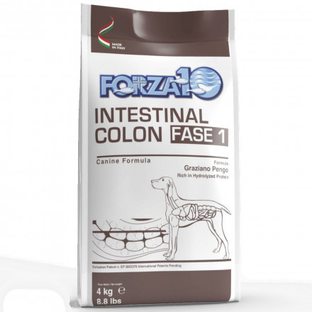 Forza10 Intestinal colitis Fase полнорационный диетический корм для взрослых собак, с рыбой - 4 кг