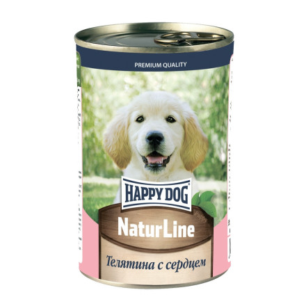 Happy Dog Natur Line влажный корм для щенков с телятиной и сердцем - 410 г х 12 шт