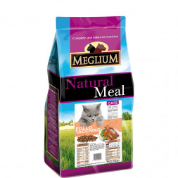 Сухой корм Meglium Adult для привередливых кошек с курицей и индейкой - 3 кг