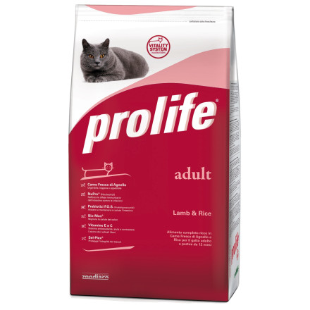 Prolife Cat Adult сухой корм для кошек с ягненком и рисом - 1,5 кг