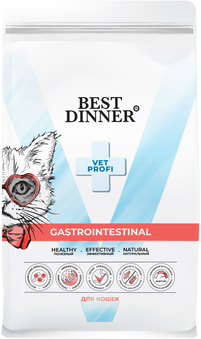 Best Dinner Vet Profi Gastrointestinal сухой корм для кошек при проблемах пищеварения - 1,5 кг