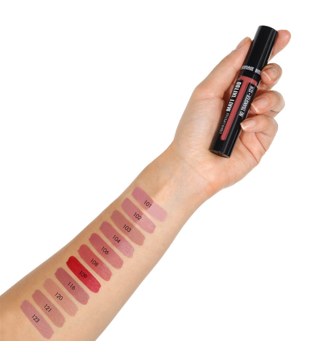 LUXVISAGE жидкая губная помада Matt TATTOO NO TRANSFER 12H, тон 103 Caramel Nude  