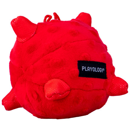 Playology PUPPY SENSORY BALL сенсорный плюшевый мяч для щенков с ароматом говядины, 11 см, красный