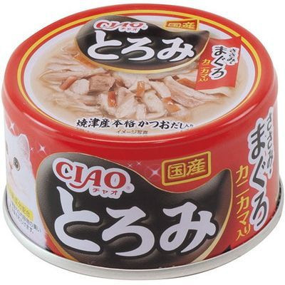Inaba Ciao Toromi влажный дополнительный корм для взрослых кошек с куриным филе, тунцом Магуро и сурими в бульоне, в консервах - 80 г х 24 шт
