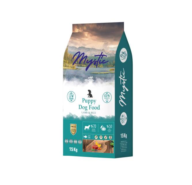 Mystic Puppy Dog Food Lamb &amp; Rice сухой корм для щенков с ягненком и рисом - 15 кг