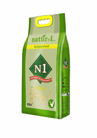 N1 NATUReL наполнитель комкующийся кукурузный - 17,5л