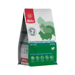 Blitz Gastrointestinal диетический полнорационный сухой корм для взрослых кошек при нарушении работы ЖКТ - 1,5 кг
